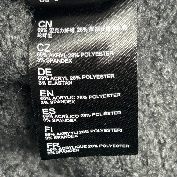 Kuhl Sienna Sweater Womens L Charcoal Gray Cowl Neck Chunky Waffle Knit Pullover - Picture 7 of 14